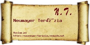 Neumayer Terézia névjegykártya